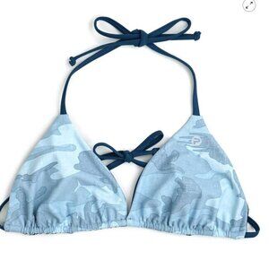 Pelagic Light Blue Camo Triangle Bikini Top